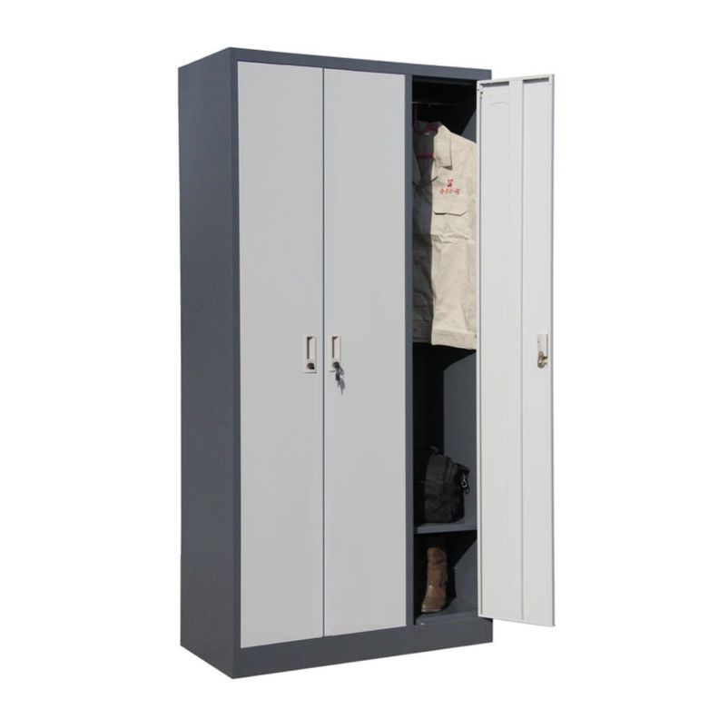 Armario de Acero 90x40x185 cm. 7 Espacios. 2 Cuerpos 3 Puertas-0