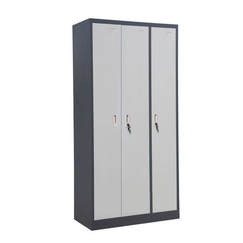 Armario de Acero 90x40x185 cm. 7 Espacios. 2 Cuerpos 3 Puertas-1