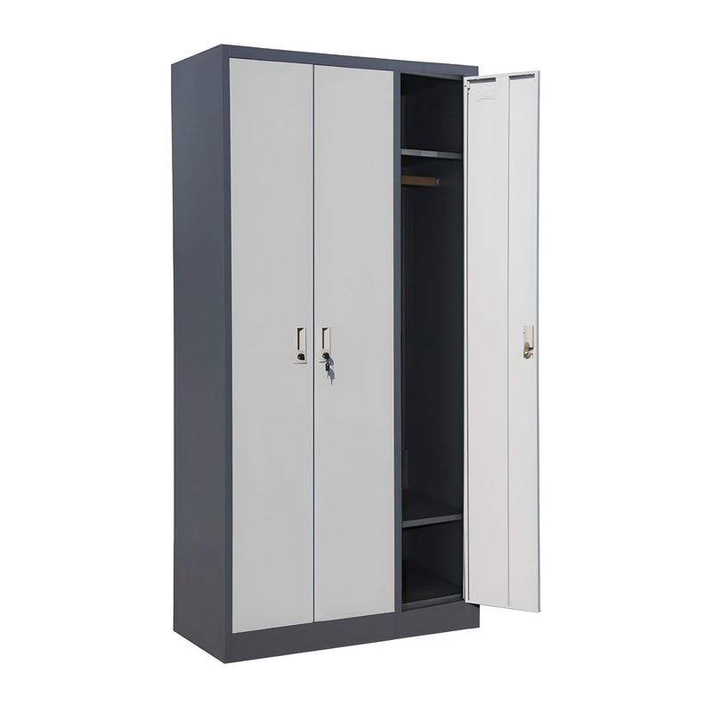 Armario de Acero 90x40x185 cm. 7 Espacios. 2 Cuerpos 3 Puertas-2