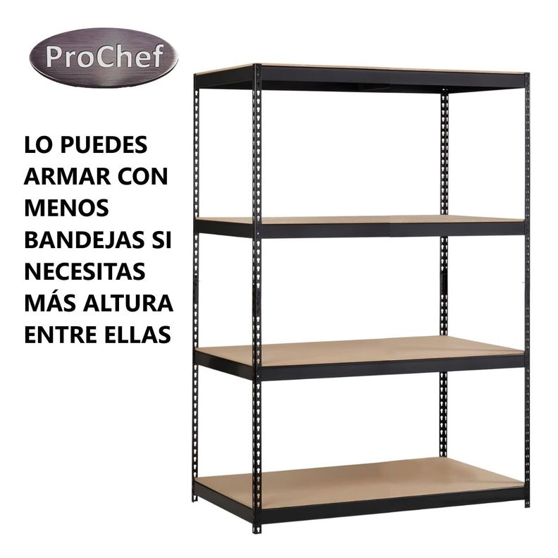 Estante Acero Ranurado 120x60x180 cm 5 Band. 1375 Kg-4