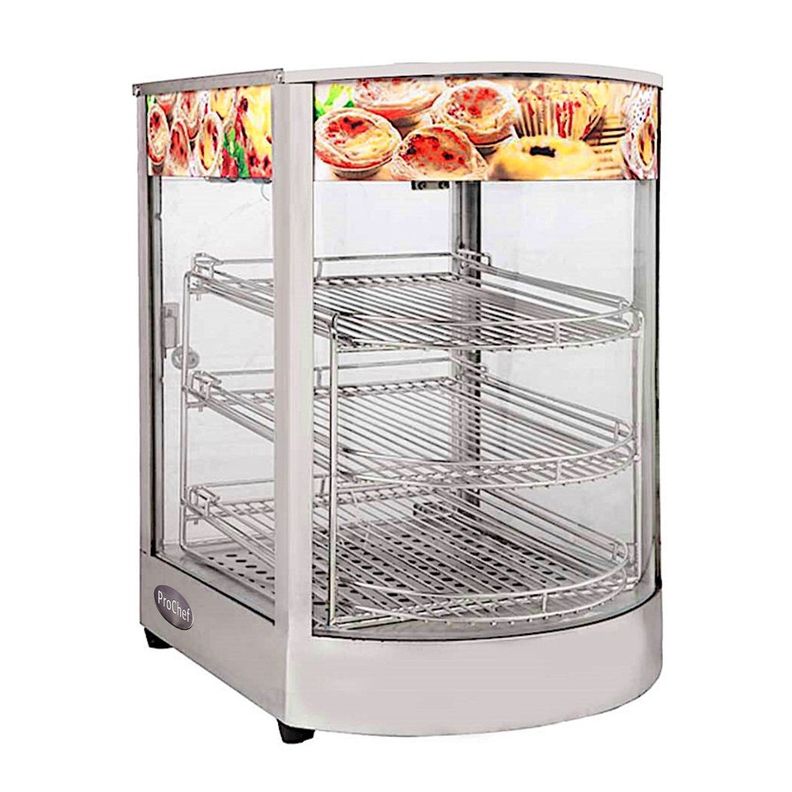 Vitrina de Calor Sobremesa 35 cm. Acero Inox. ET-LD-1P-8