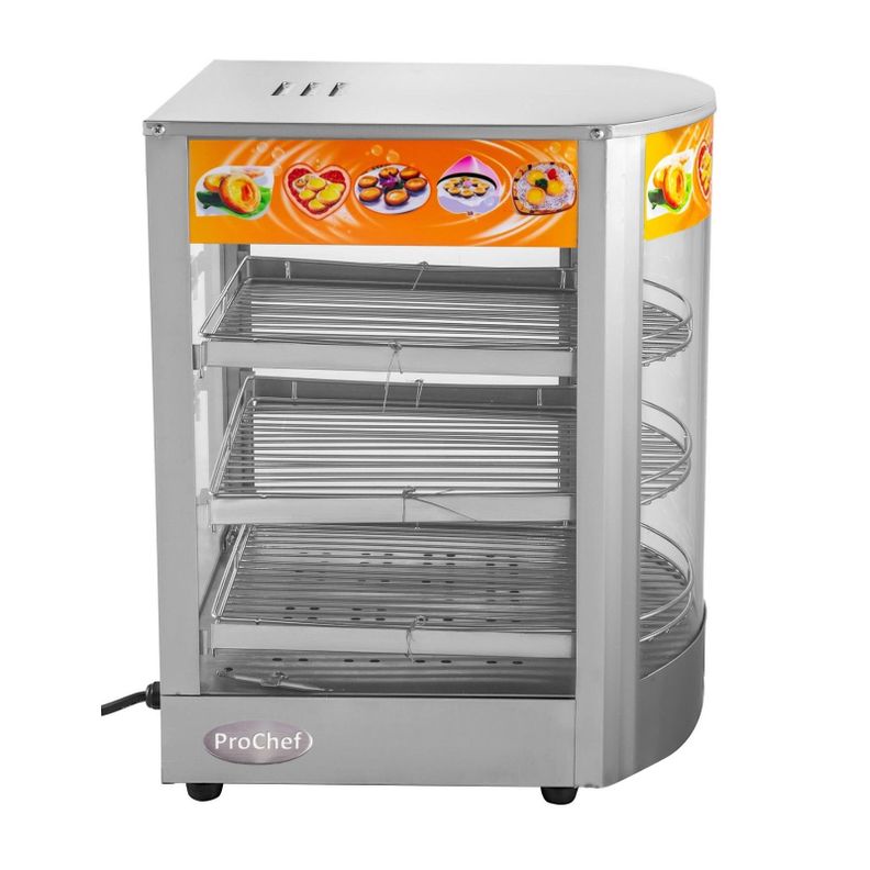 Vitrina de Calor Sobremesa 35 cm. Acero Inox. ET-LD-1P-2