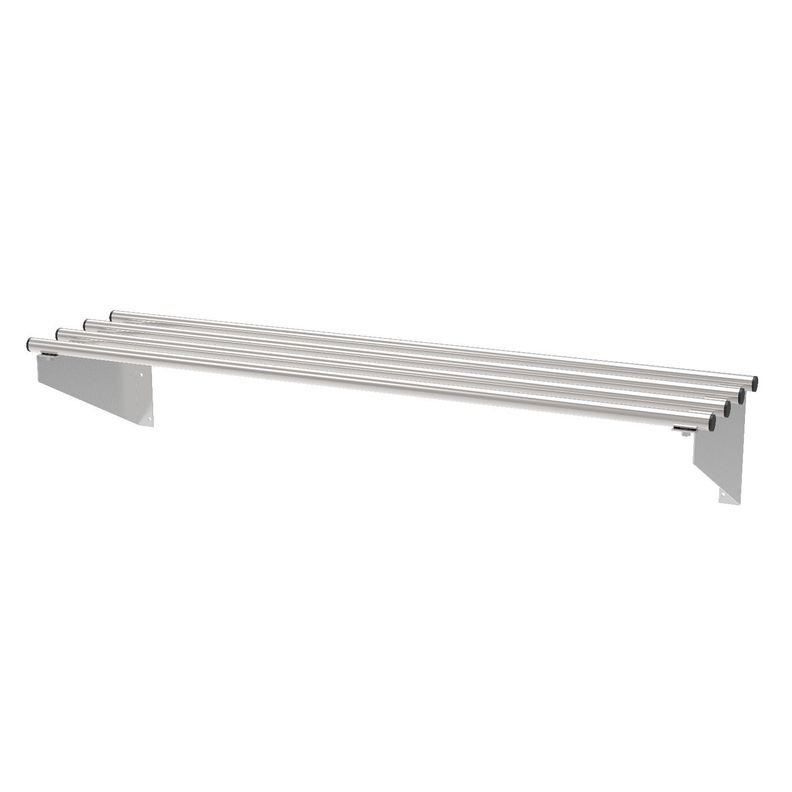 Repisa Tubular ProChef 150x30 cm Pasa Bandejas Acero Inoxidable Plateado Metalico