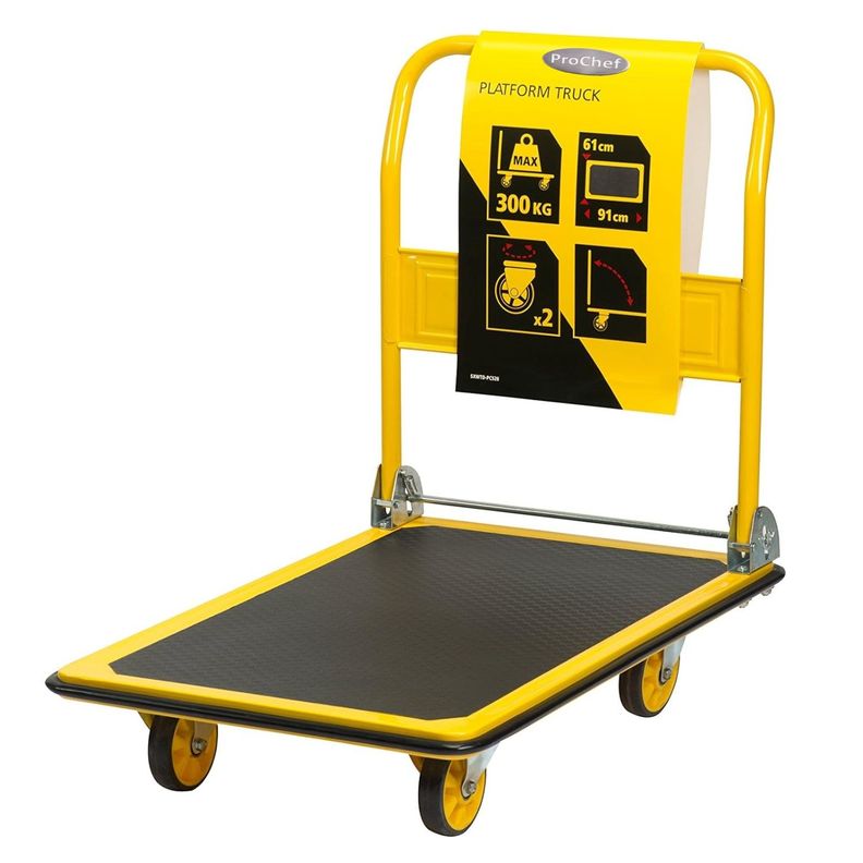 Carro de Acero para 300 kg ProChef. 91x61 cm.-4