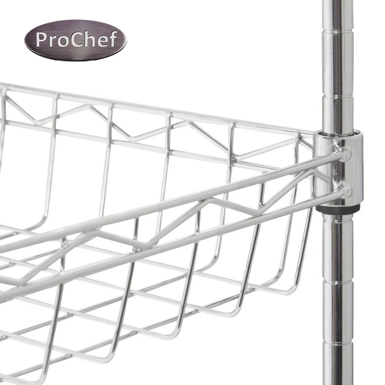 Carro Multiuso 45x35x85 cm Acero Cromado 3 Canastos. 120 kg-4