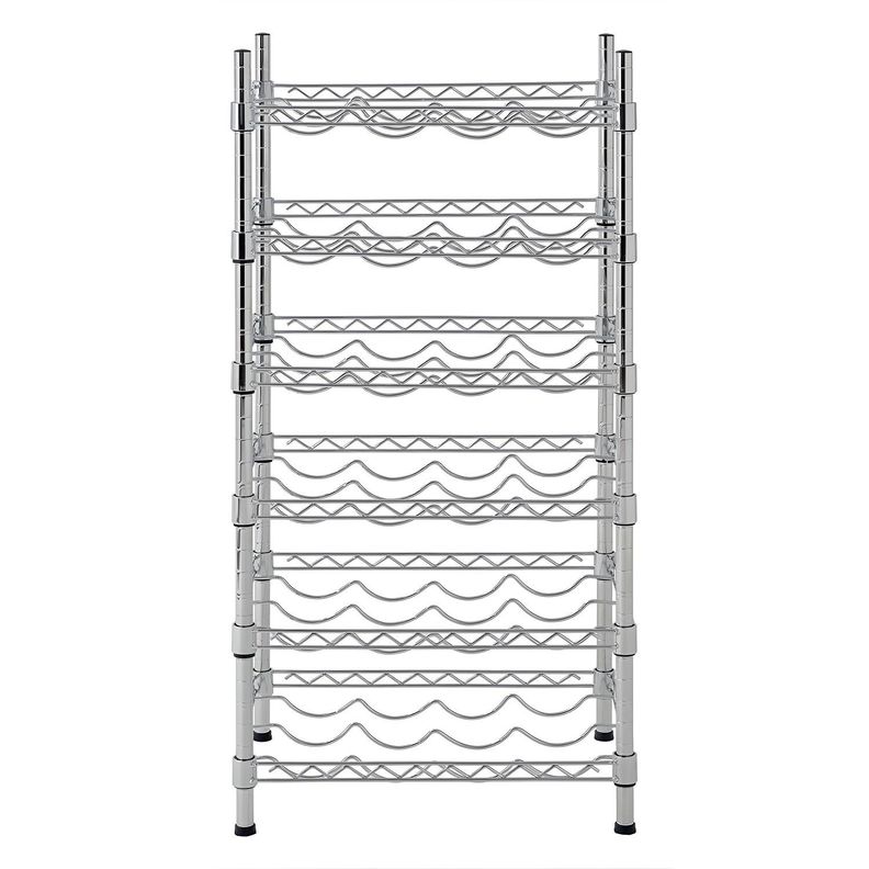 Estante Cromado 45x35x90 cm. Cava 24 a 42 Botellas de Vino-8