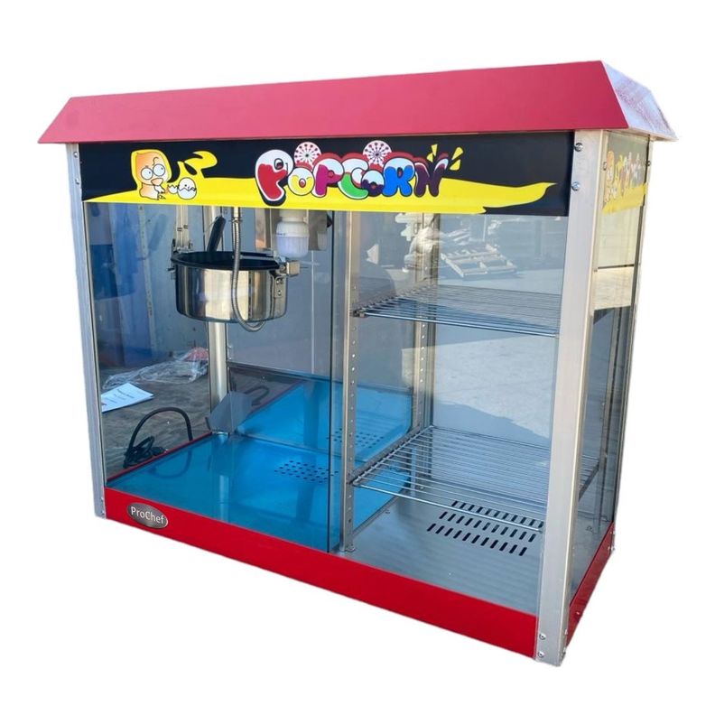 Máquina Pop Corn o Cabritas con Vitrina Mantenedora-0