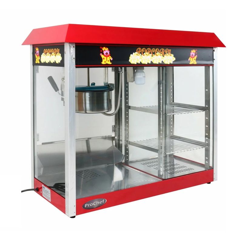 Máquina Pop Corn o Cabritas con Vitrina Mantenedora-1