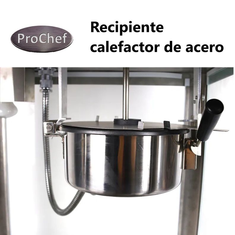 Máquina Pop Corn o Cabritas con Vitrina Mantenedora-3