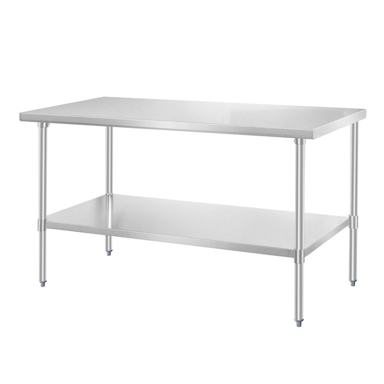 Mesón Central 150x60x85 cm Acero Inoxidable-0