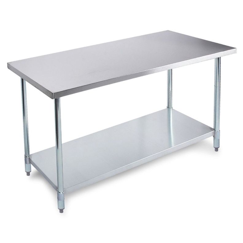 Mesón Central 150x60x85 cm Acero Inoxidable-1
