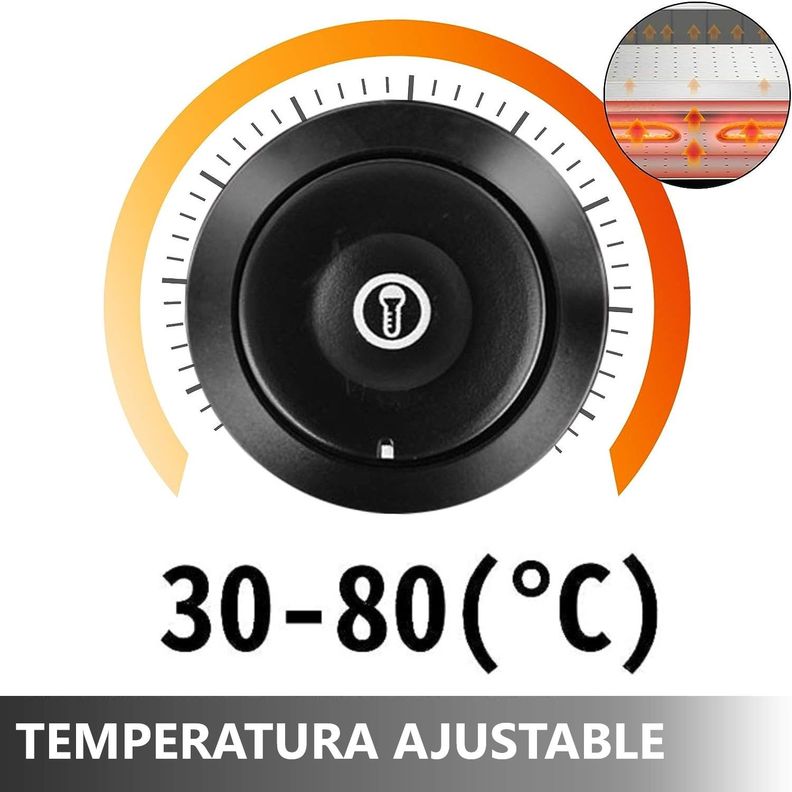 Vitrina de Calor 45 cm. Acero Inox. 30 a 80°C ET-LD-1P-B-5