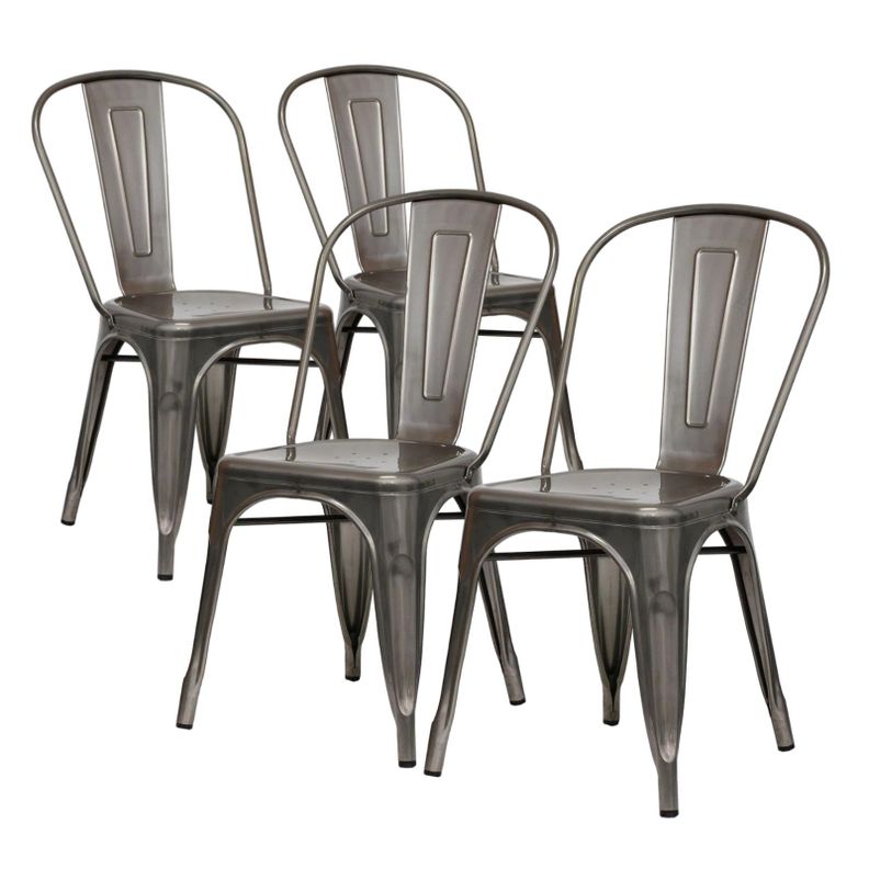 Pack 4 Unidades Silla Tolix Gris Gunmetal-0