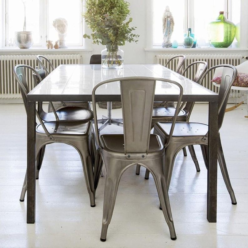 Pack 4 Unidades Silla Tolix Gris Gunmetal-3