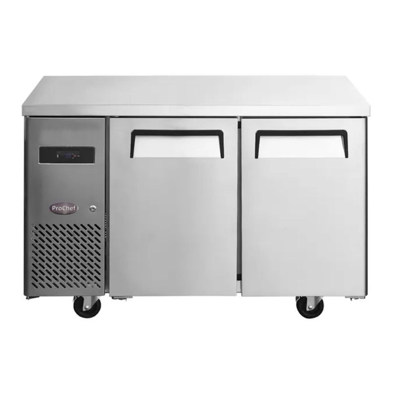 Mesón Refrigerado 120 Cm Acero Inox. 2 Ptas 290 Lt-1