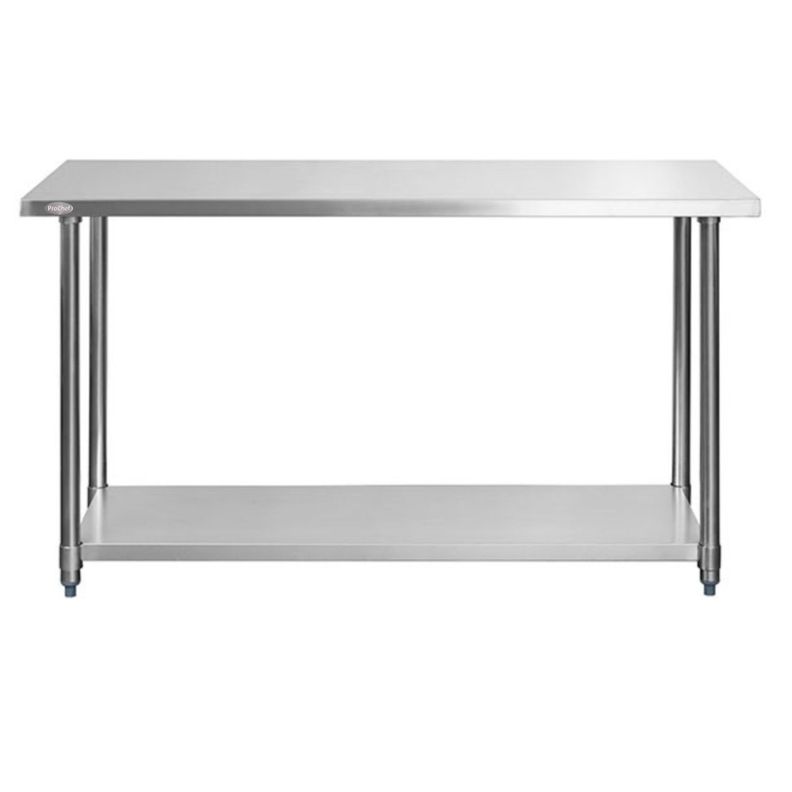Mesón Central 140x60x85 cm Acero Inoxidable-0