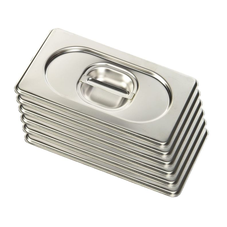 Tapa Gastronomica GN 1/9 Acero Inox. Pack 6 Unidades
