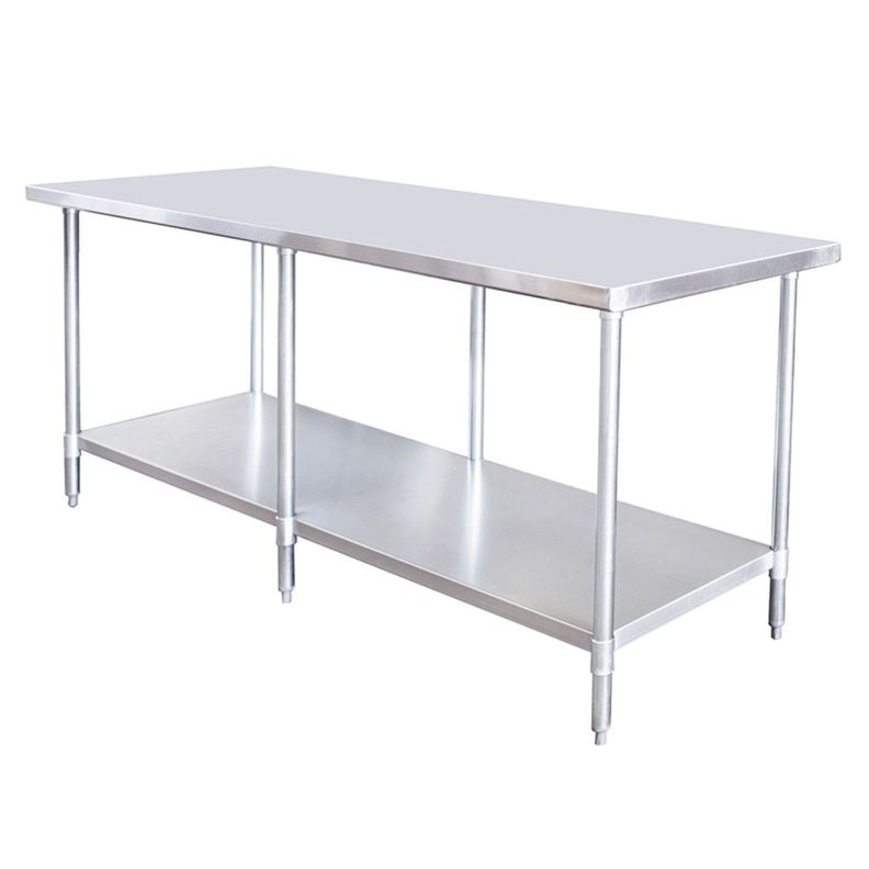 Mesón Central 210x60x85 cm Acero Inoxidable-0