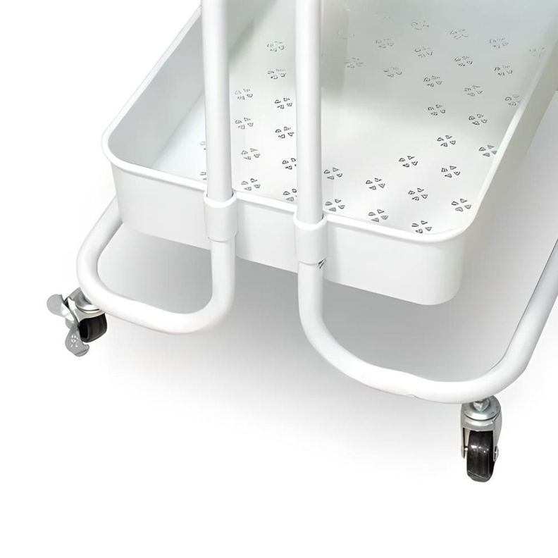 Carro Organizador Multiuso Blanco Bandejas Plásticas-4