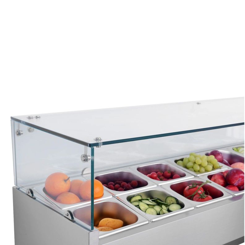 Vitrina Refrigerada Sobremesa 180 cm. Acero Inoxidable-4