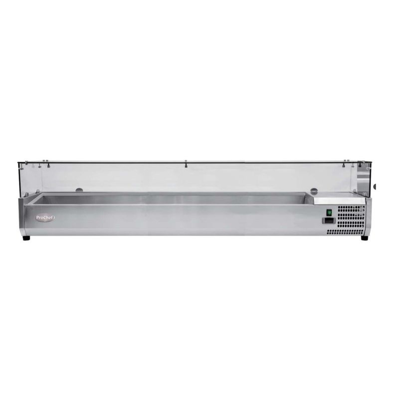 Vitrina Refrigerada Sobremesa 180 cm. Acero Inoxidable-2