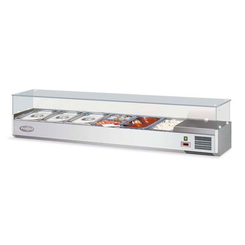 Vitrina Refrigerada Sobremesa 180 cm. Acero Inoxidable-3