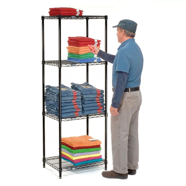 Estante 60x45x180 cm. Epóxico 4 Bandejas Capacidad 800 kg.-0