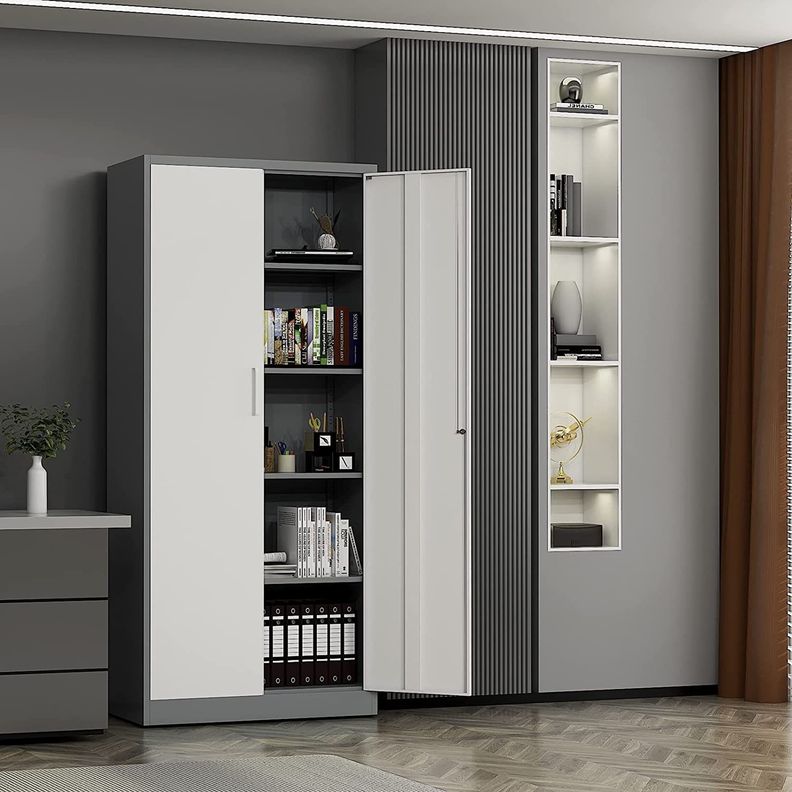 Armario Acero 90x40x185 cm. 2 Cuerpos 2 Puertas Band Horiz.-4