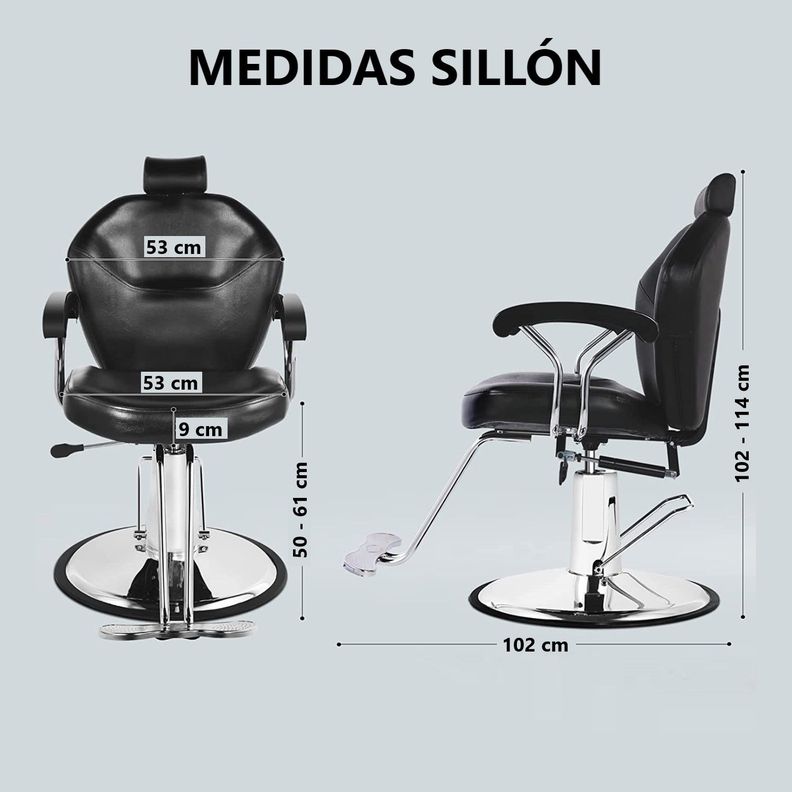 Sillón de Barbero Reclinable Versión Standard ProChef-5
