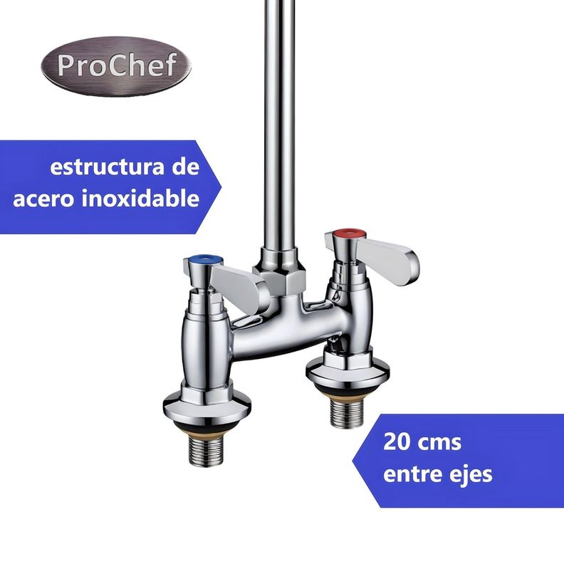 Llave Pre Lavado Pre Wash Acero Inox. Alta Presión-2