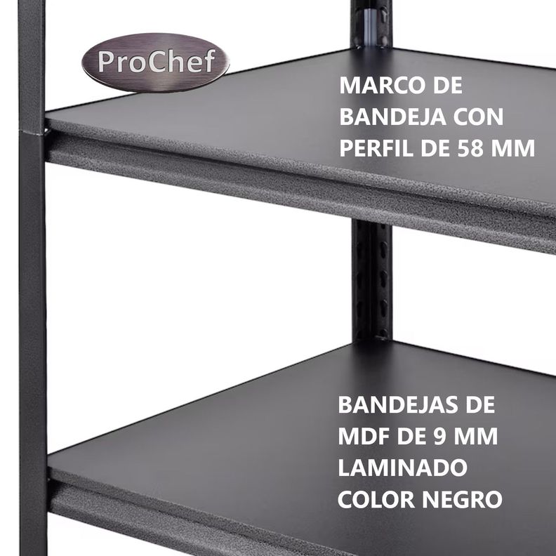 Estante Acero Sin Ranuras 120x45x180 cm. 1350 Kg.-3