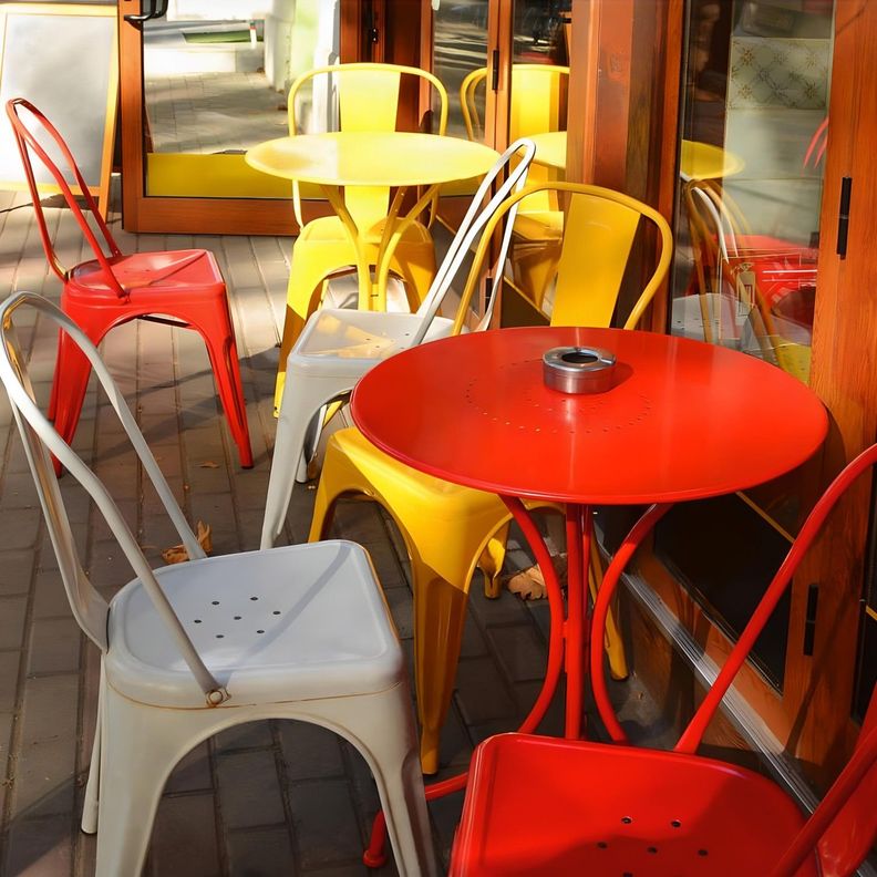 Silla Tolix Rojo Brillante 1 Unidad-7