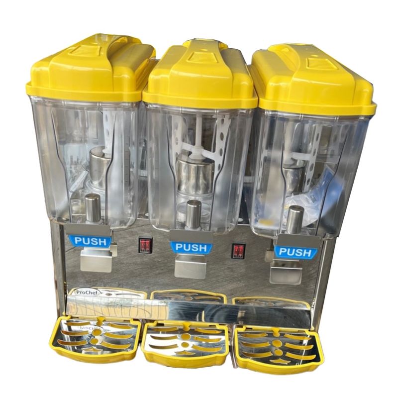 Dispensador de Jugo 3x15 Litros. Acero Inoxidable-3