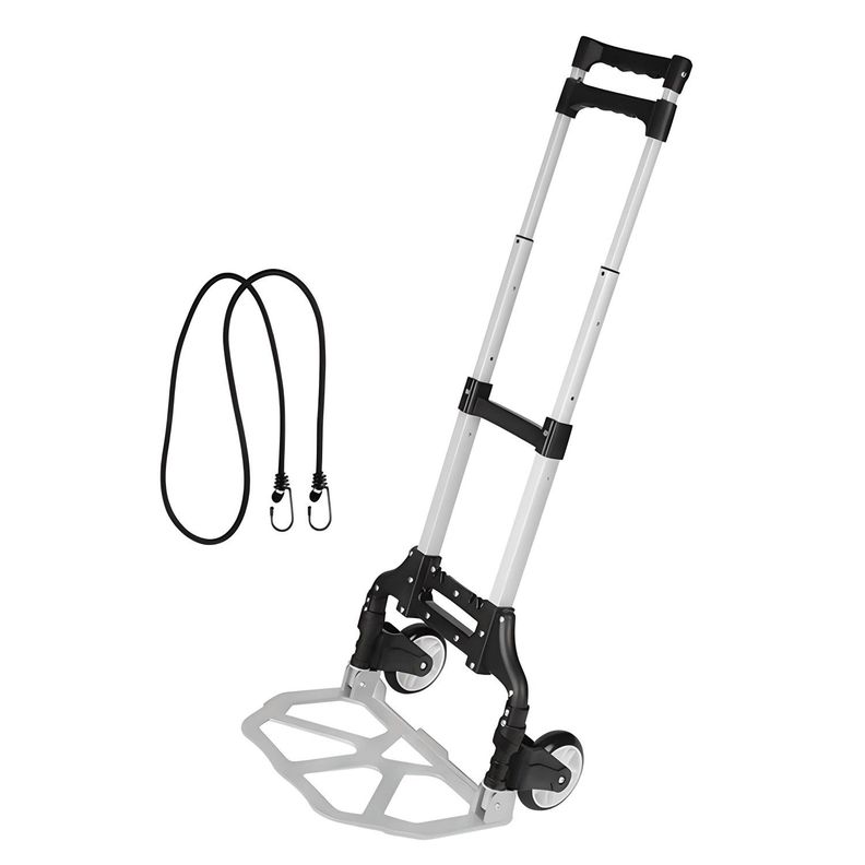 Carro Transportador Tipo Yegua Plegable Aluminio 70 Kg. Gris