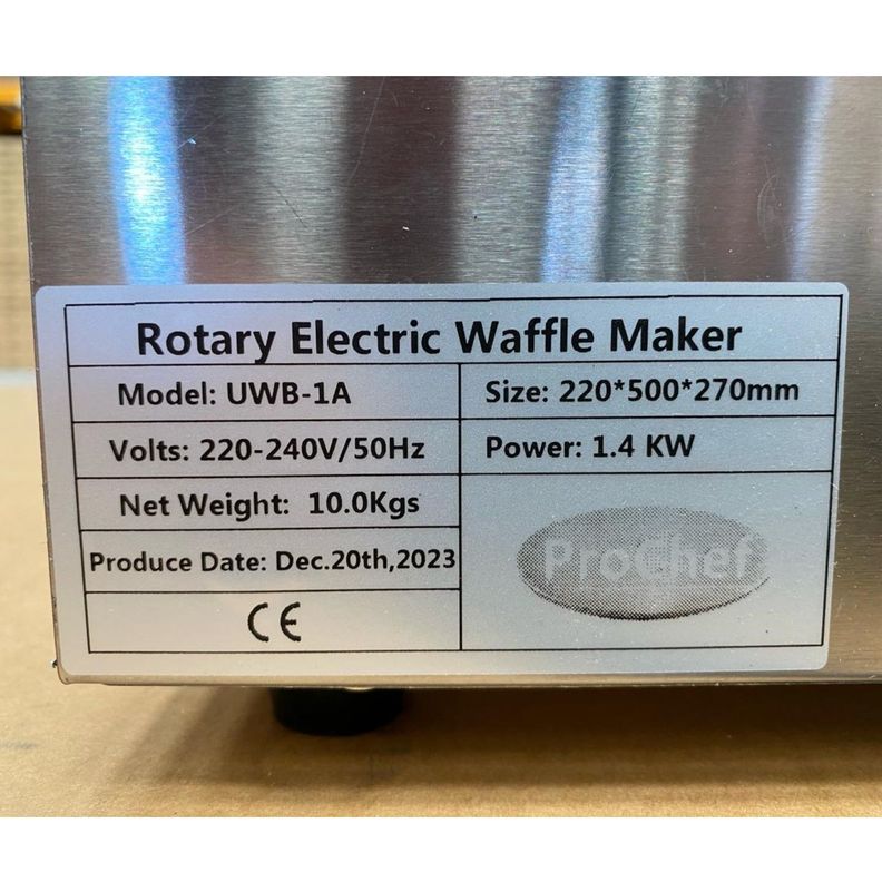 Waflera Eléctrica Profesional Acero Inoxidable UWB-1A-5