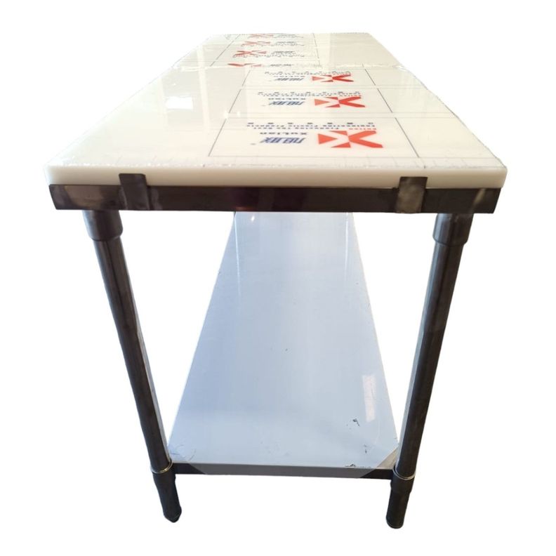 Mesón de Corte 150x60 cm. Acero Inox. Cubierta Plástica-2