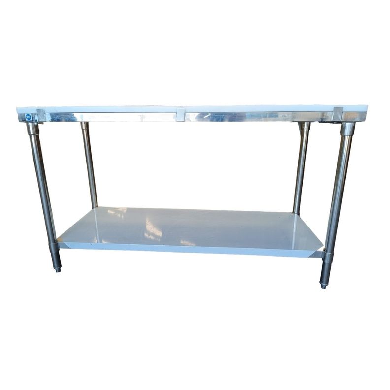 Mesón de Corte 150x60 cm. Acero Inox. Cubierta Plástica-4