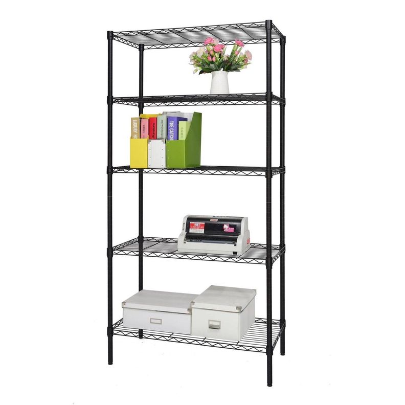 Estante Epóxico 90x35x180 cm. Acero 5 bandejas. Capacidad 600 kg.-3