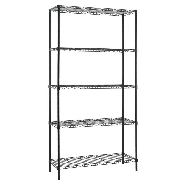 Estante Epóxico 90x35x180 cm. Acero 5 bandejas. Capacidad 600 kg.-1