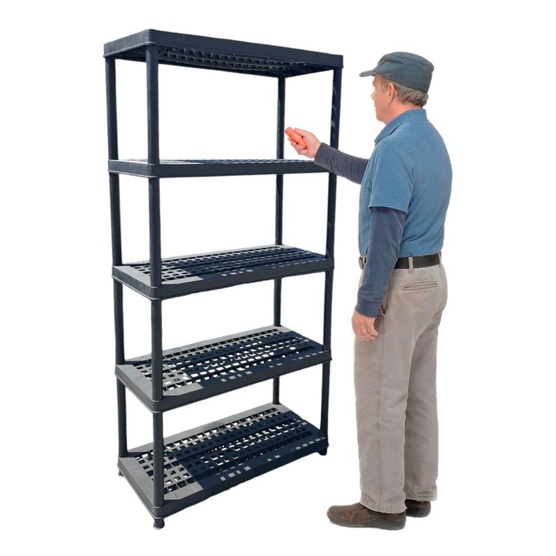 Estante Plástico 91x45x183 cm. 5 Bandejas removibles-0