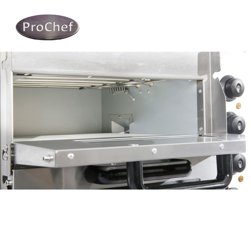 Horno Pizza Pizzero Eléctrico 2 Cámaras 40x40 cm-3