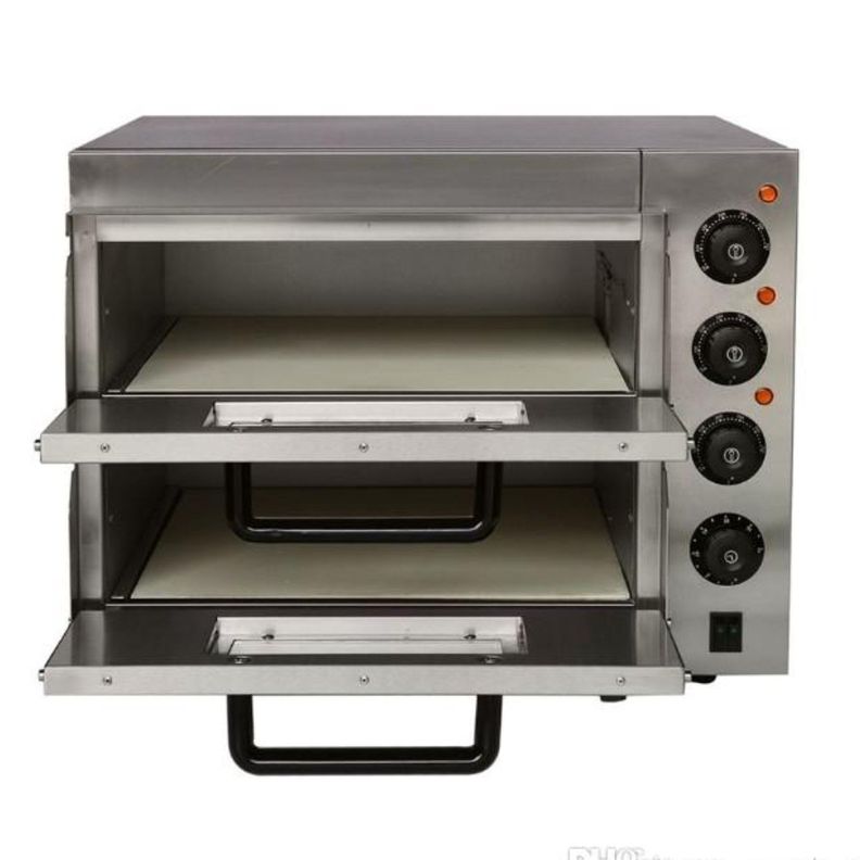 Horno Pizza Pizzero Eléctrico 2 Cámaras 40x40 cm-4