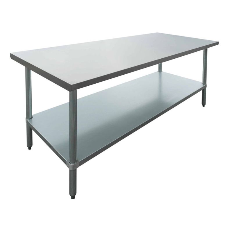 Mesón Central 180x60x85 cm. Acero Inoxidable-0