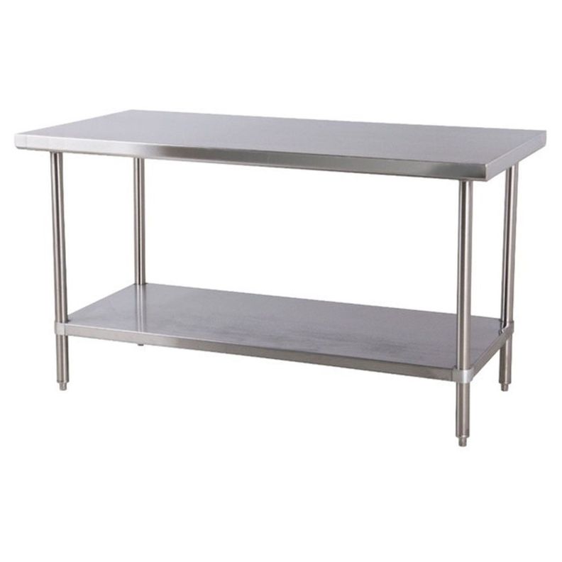 Mesón Central 180x60x85 cm. Acero Inoxidable-1