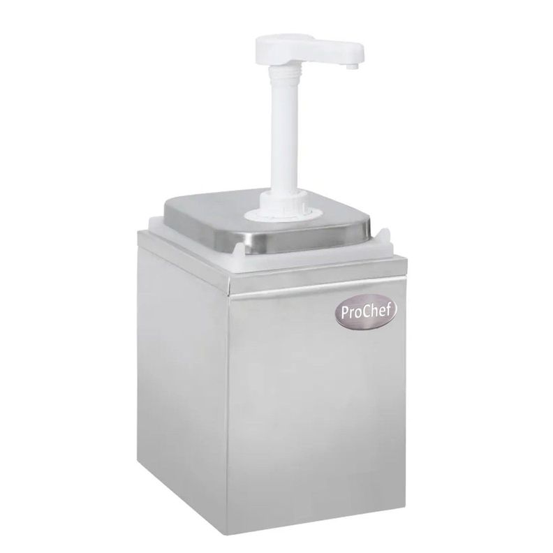 Dispensador de salsa 1x2 Lt. Acero Inoxidable-0