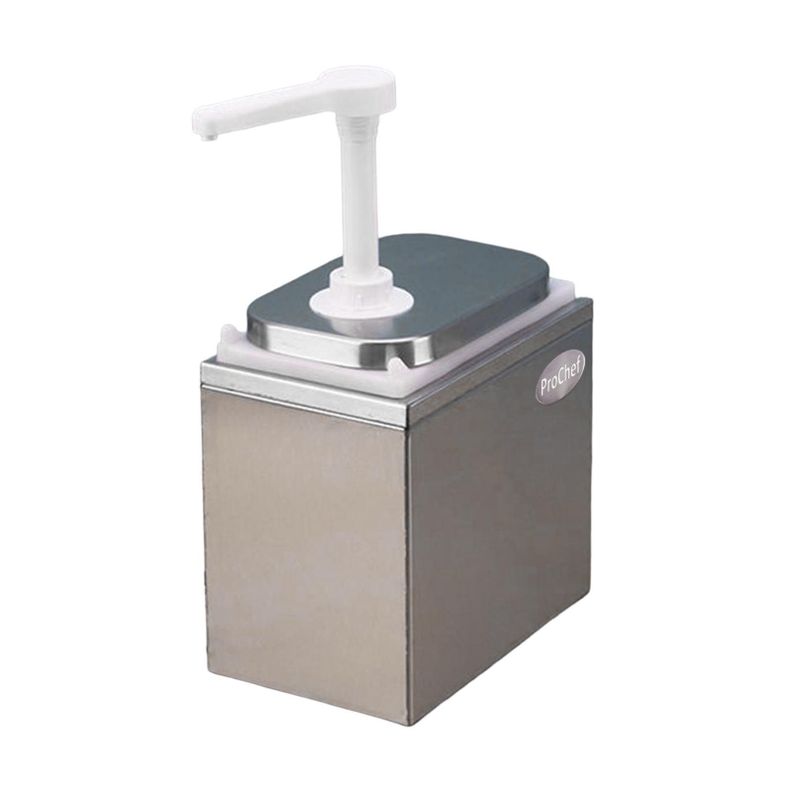 Dispensador de salsa 1x2 Lt. Acero Inoxidable-1