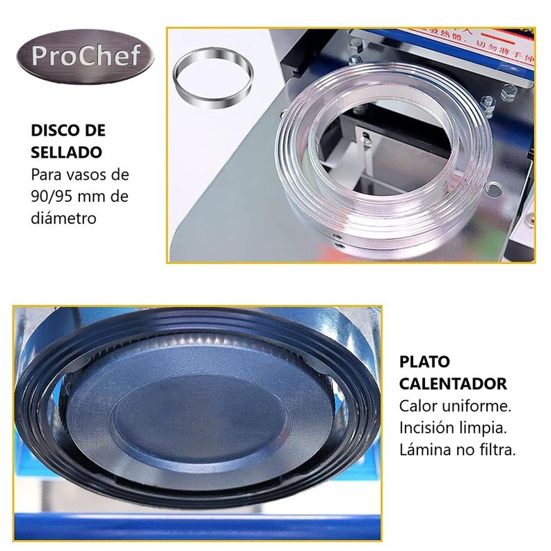 Selladora de Vasos Plásticos 90 a 95 mm diámetro-6