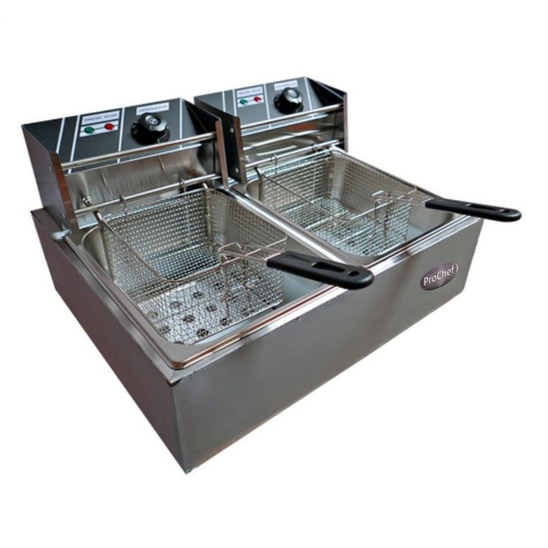 Freidora ProChef Eléctrica 2 Depósitos 5,5 Lt. c/u-1