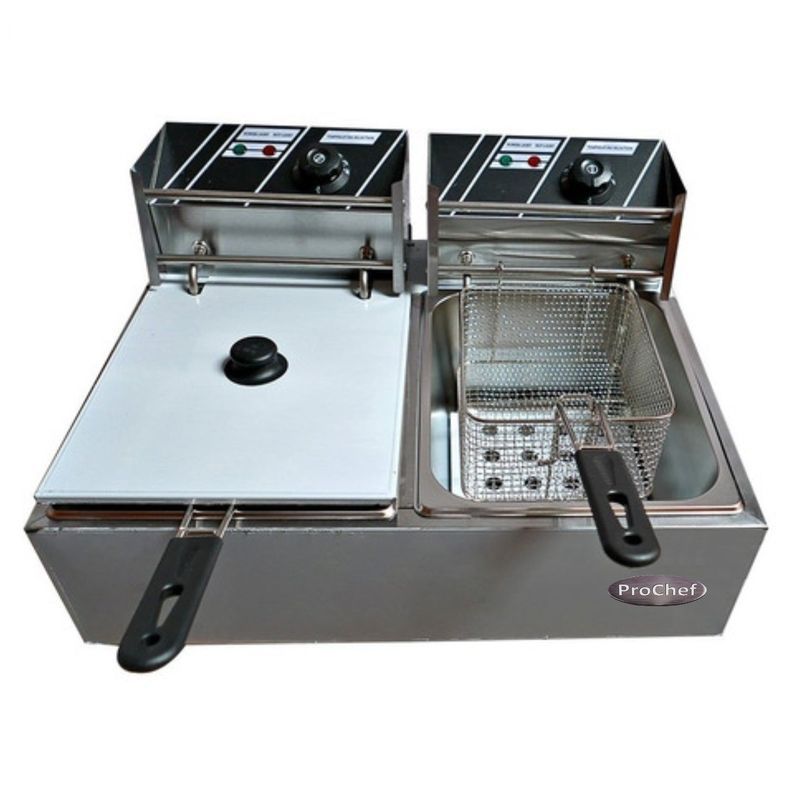 Freidora ProChef Eléctrica 2 Depósitos 5,5 Lt. c/u-2