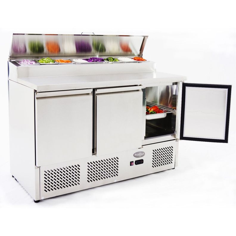 Mesón Refrigerado Pizzero 137 Cm. 380 Lt. Ac.Inox-0